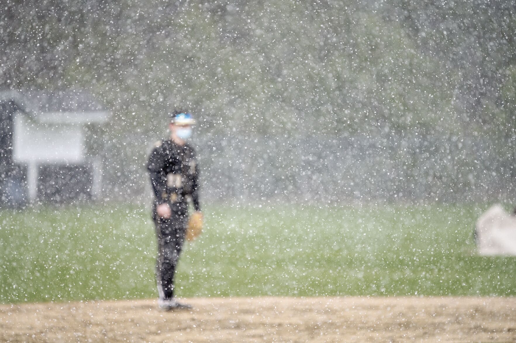 KHS Baseball - Bridger Viger in the snow