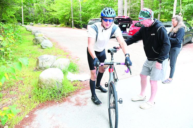 Bryce Terry - triathlon - getting on the bike
