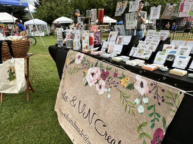 Crafts are among the items for sale at the Gorham Farmers' Market