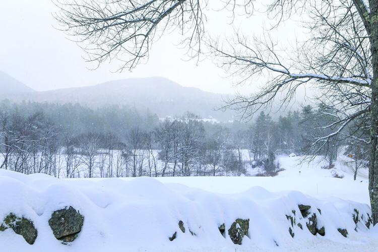 12-18-25 Snow in Jackson carter notch fence semi-wide