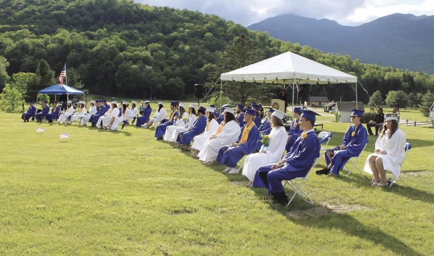 Gorham Grads wide grads sitting