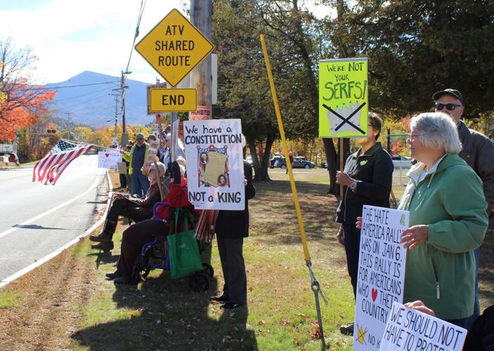 Colors abound in Gorham at Oct. 18 'No Kings' protest