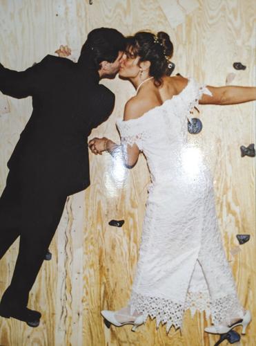 wedding rockclimbing