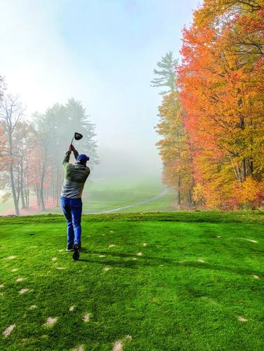 Golf Column - Hale's Location - Everett McCarty in foliage