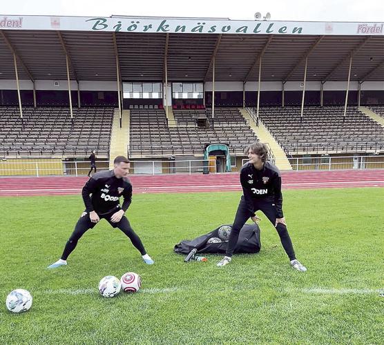 Camden and Beckett Clark training