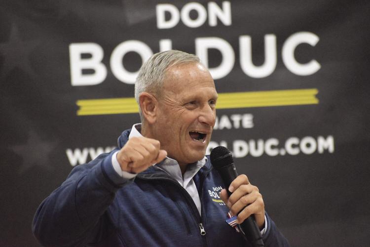 Don Bolduc rallies the crowd