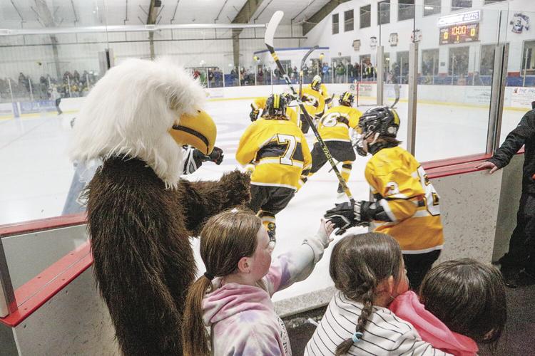 02-03-24 KHS Hockey high fives 2