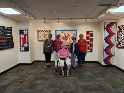 19 patriotic quilts on display at the Fortier Library