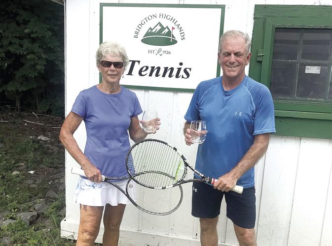 Maureen Enos and Henry Coons are runners-up in Joe Wikler Memorial Mixed Doubles tennis