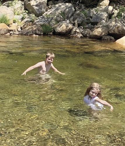 Wheel Family Fun - Iver and Juliet Minnich swimming