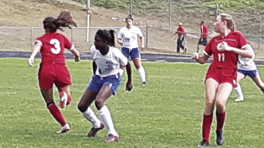 Berlin and Gorham high school girls' soccer teams