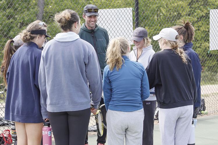 05-17-23 KHS Girls Tennis team huddled