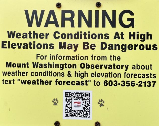 The QR code on this trailhead sign allows hikers to use their cellphones