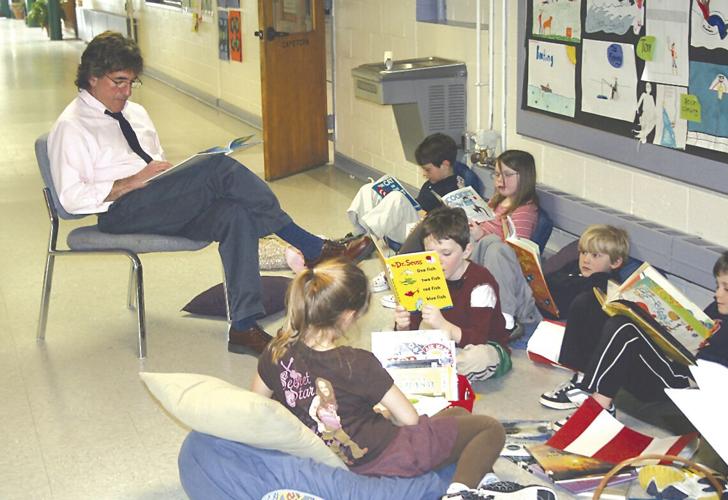 John Fuller - Mark Zangari reading with students