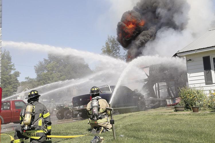 08-03-22 Greenwood Fire fireball hosing