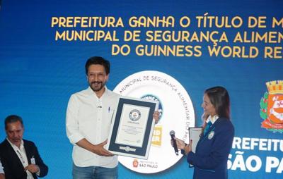 The City of São Paulo has received GUINNESS WORLD RECORDS™ recognition for having the world's largest municipal food security program