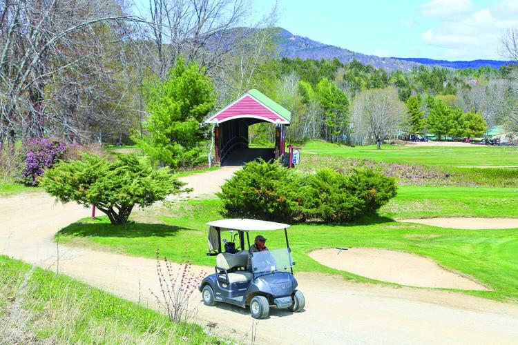 05-12-26 Wentworth Golf Club cart by bridge 1