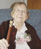 Alice Elizabeth Wadsworth receives Boston Post Cane for Hiram