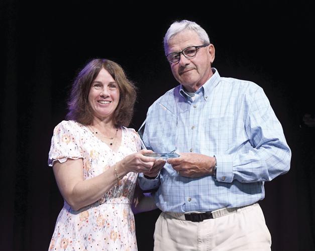 KHS Sports Hall of Fame - Cathy (Livingston) Allen with Bernie Livingston