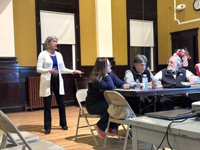 Planner and consultant Ilana Preuss (left) speaks about small-scale manufacturing