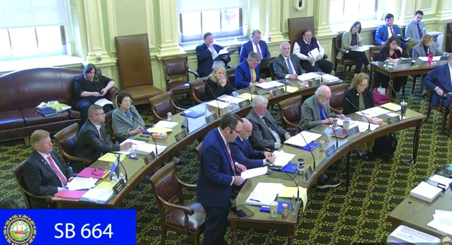 State Sen. David Rochefort (R-Littleton, front center)