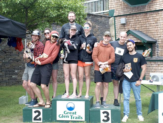 Black Fly Trail Run - winners with their pups