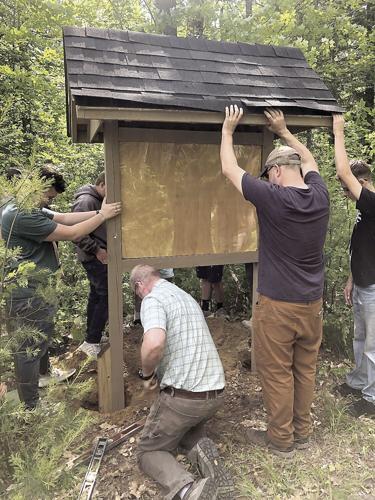 Pine Hill Community Forest kiosk installed