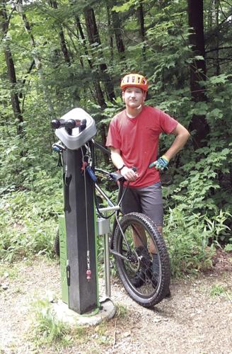 Wheel Family Fun - tire pump and tool stand at MCA
