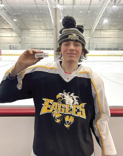 KHS Boys Hockey - Noah Deyak first varsity goal