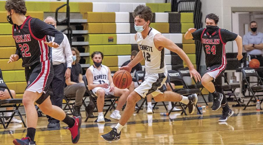 KHS boys hoop - Evan Dascoulias dribbling