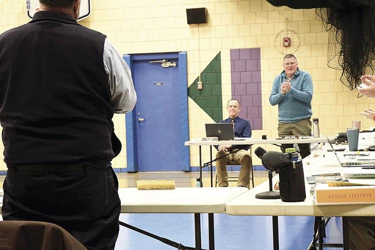 Barlett School Meeting - Joe Yahna standing ovation