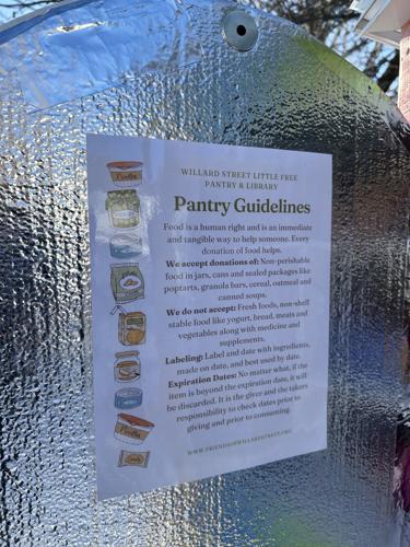 Pantry guidelines of the Willard Street Little Free Pantry.