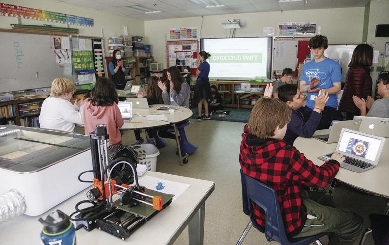 04-28-22 STEM Camp wide working on computers