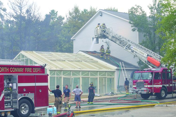 08-13-25 Holiday Inn-Brush Fire hosing semi-wide crowded