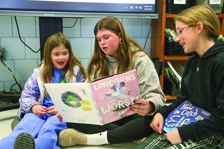03-06-26 Buddy Reading Conway-Pine Tree trio smiles