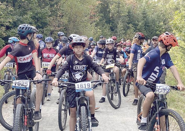 Wheel Fun - high school mountain bike racing - Race start in Gorham