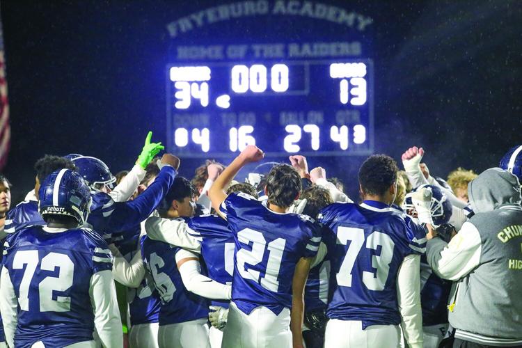 11-07-25 FA FB Playoffs huddle after win
