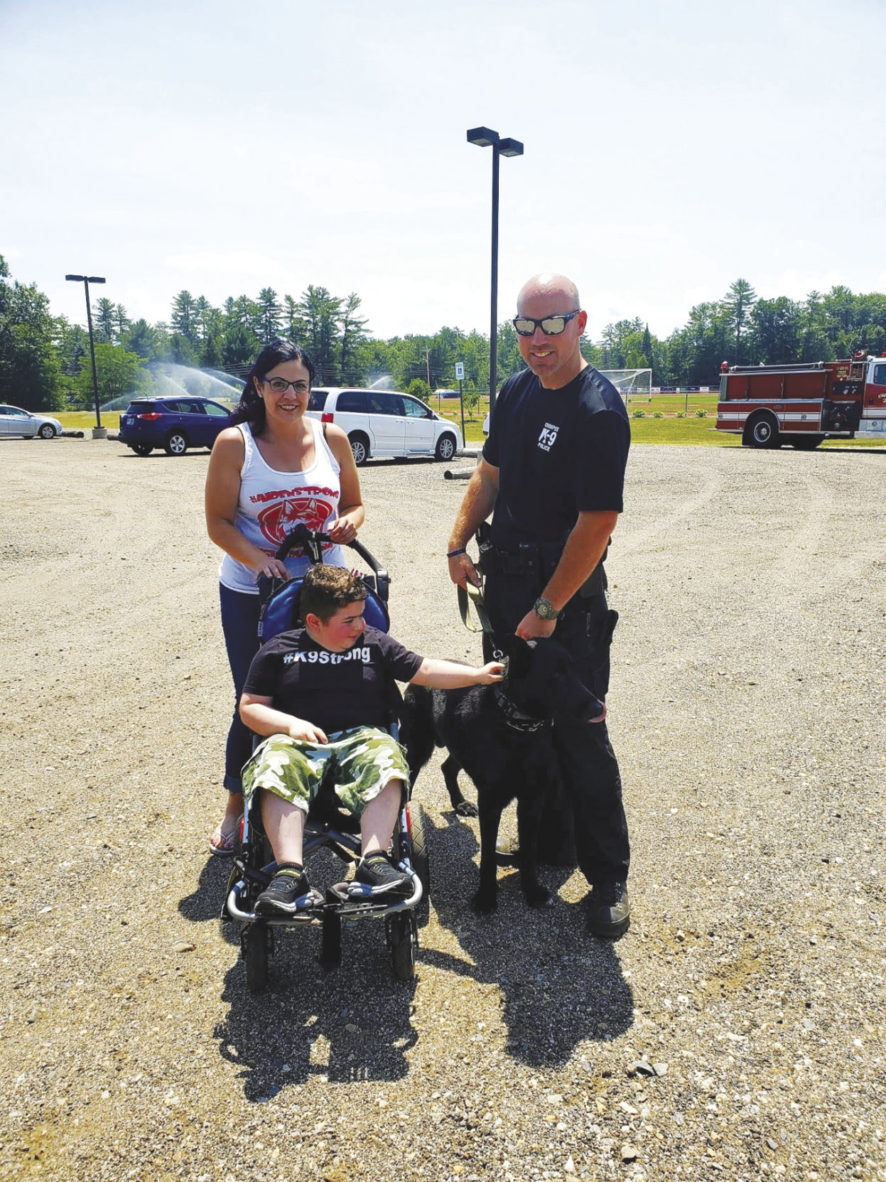 Aiden with Atlas Jillian and Swift