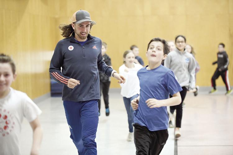 4-24-18 Doherty visits Pine Tree_running 2