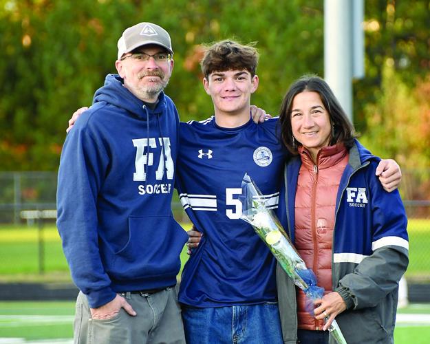 FA Boys Soccer - Senior Match - Emmett Lounsbury and family