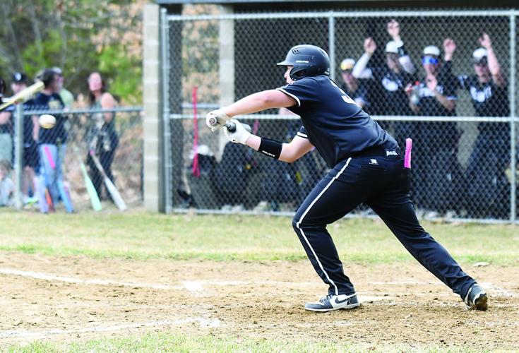 KHS Baseball - Opening Day - Korbin James bunt
