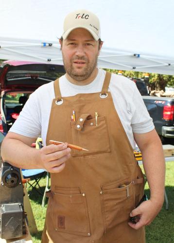 Pat Sanschagrin makes his points, a pen at a time