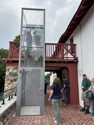 A new feature of the renovated Weeks estate is an outdoor lift/elevator on the north side