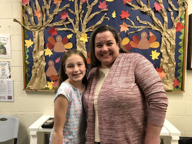 Student Emily Parent and fifth-grade teacher Brenda Lamarque