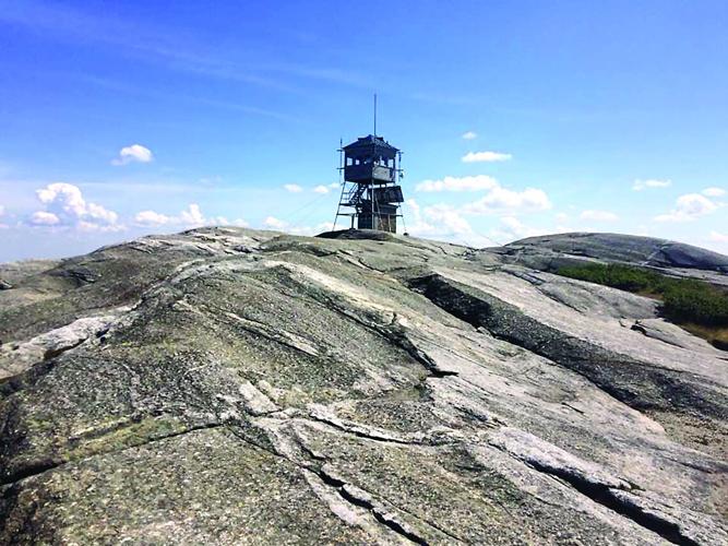 Hiking - fire tower on Mount Cardigan in 2023