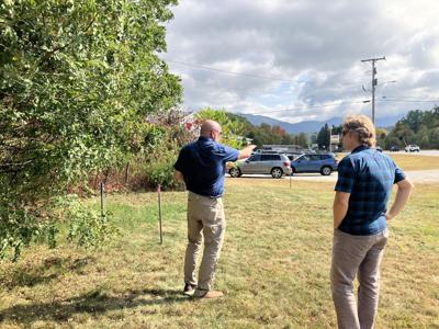Gorham Town Manager Peter Gagnon (left) and Mike Morin, of the Northern Forest Center