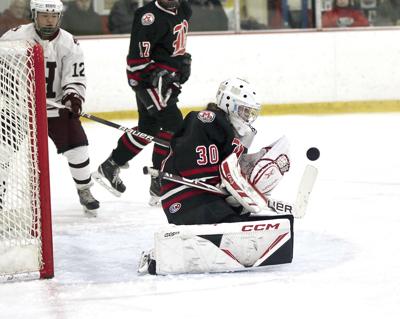 Berlin-Gorham-Kennett girls hockey - Olivia Oneil save