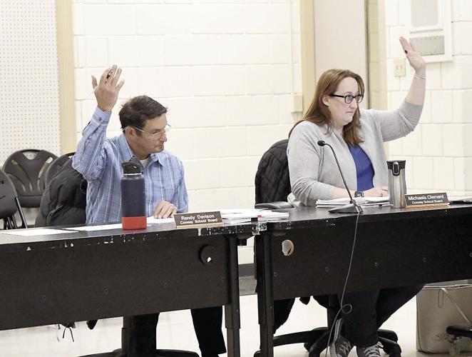Conway School Board - default budget - Randy Davison and Michaela Clement