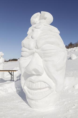 01-30-22 Snow Sculpting egg head vertical