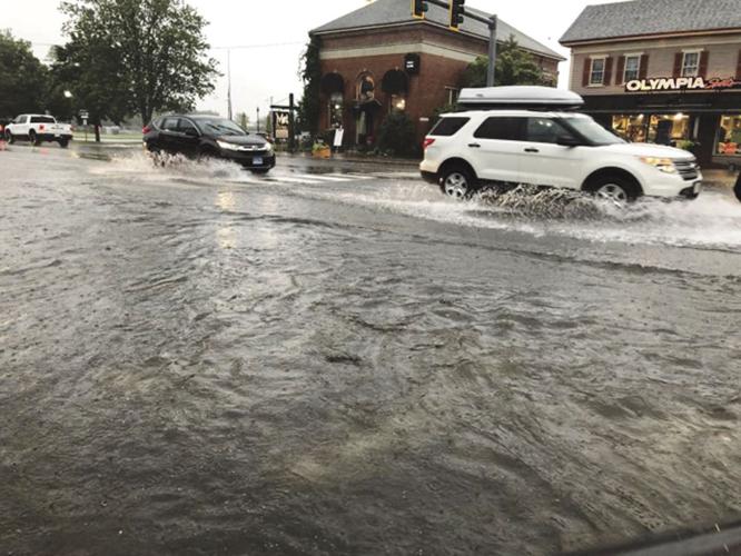 flooding North Conway village